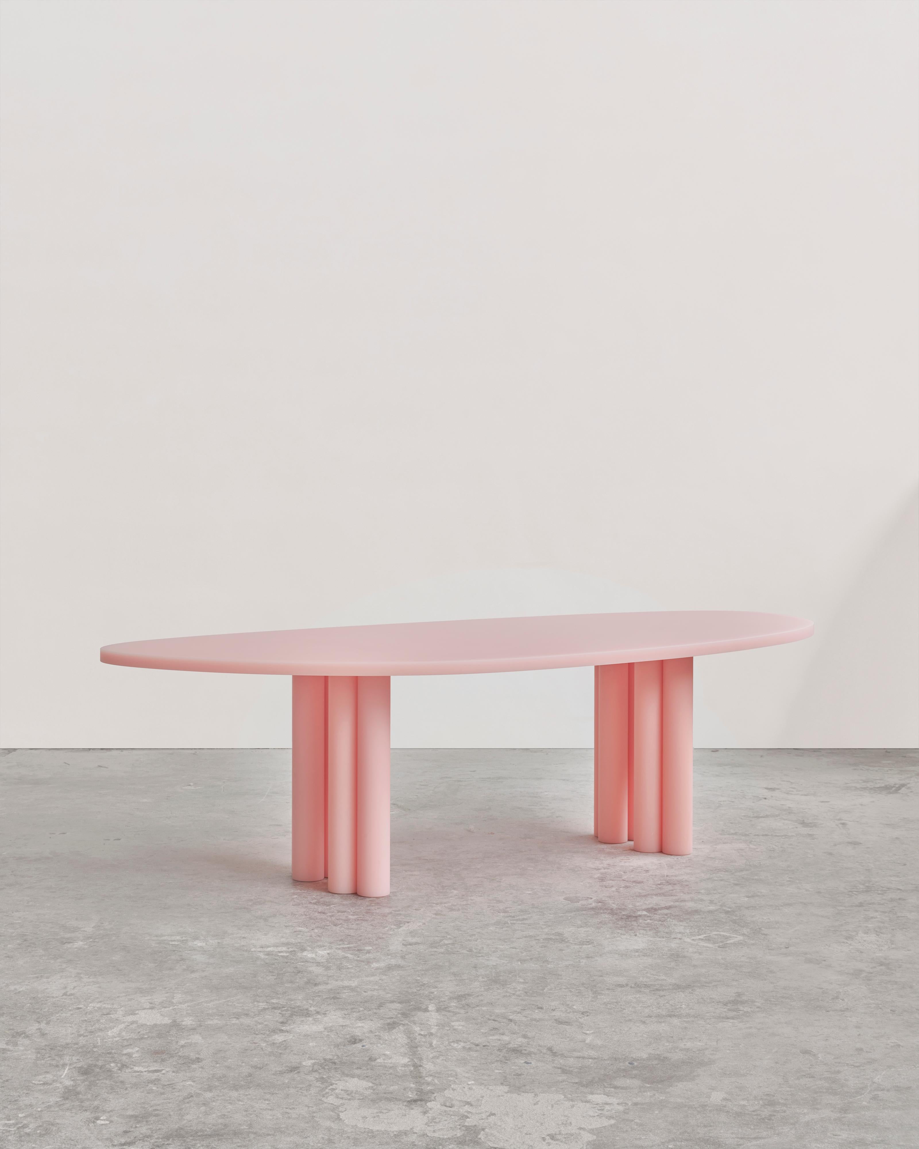 Dutch Contemporary Pink Resin Dining Table by Sabine Marcelis, SOAP Series For Sale