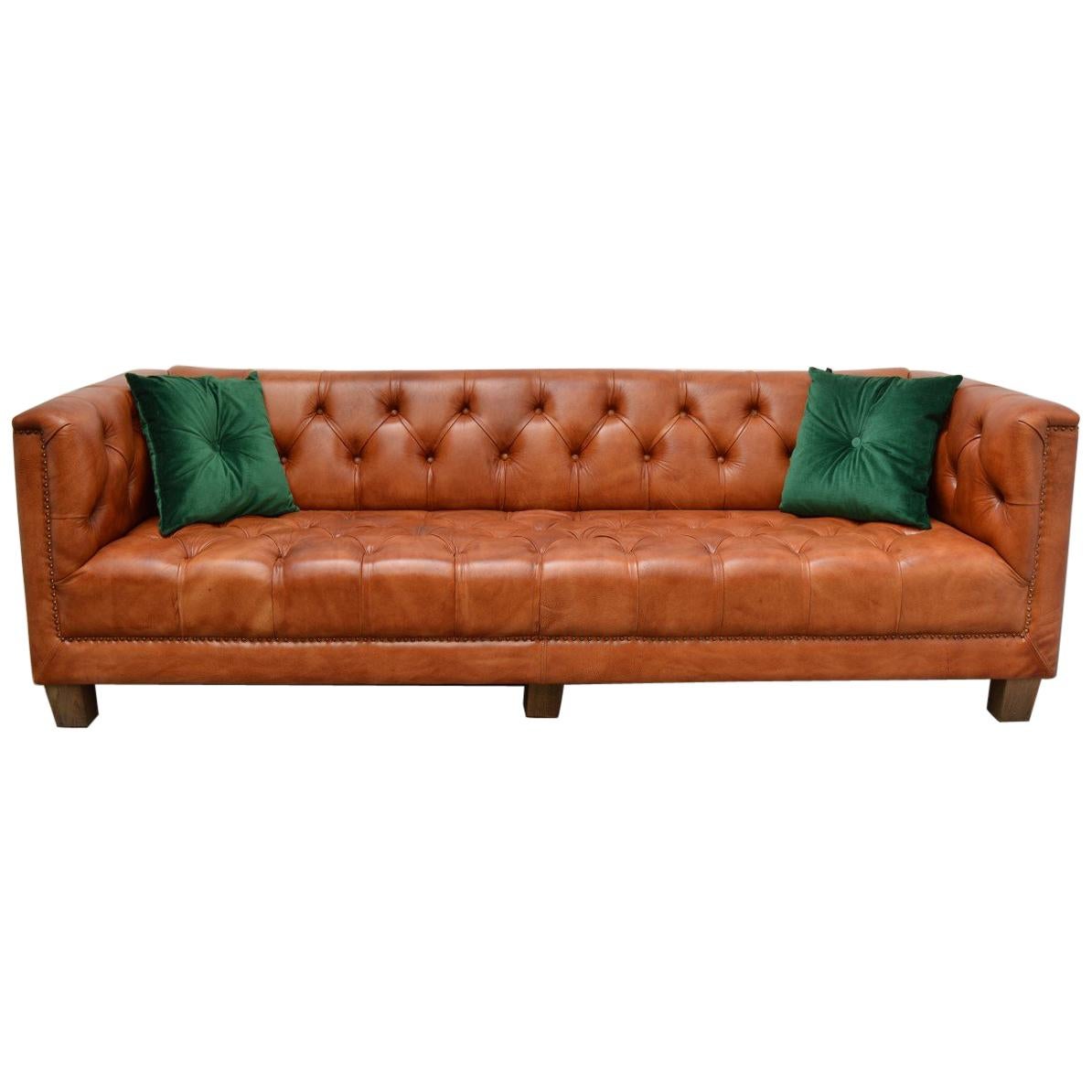 Contemporary Retro Look Chesterfield For Sale