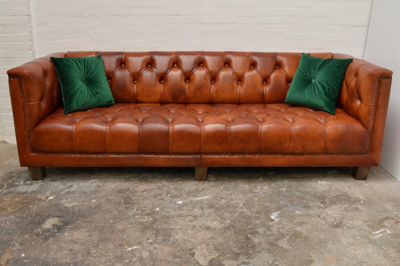 Dutch Contemporary Retro Look Delta Chesterfield For Sale