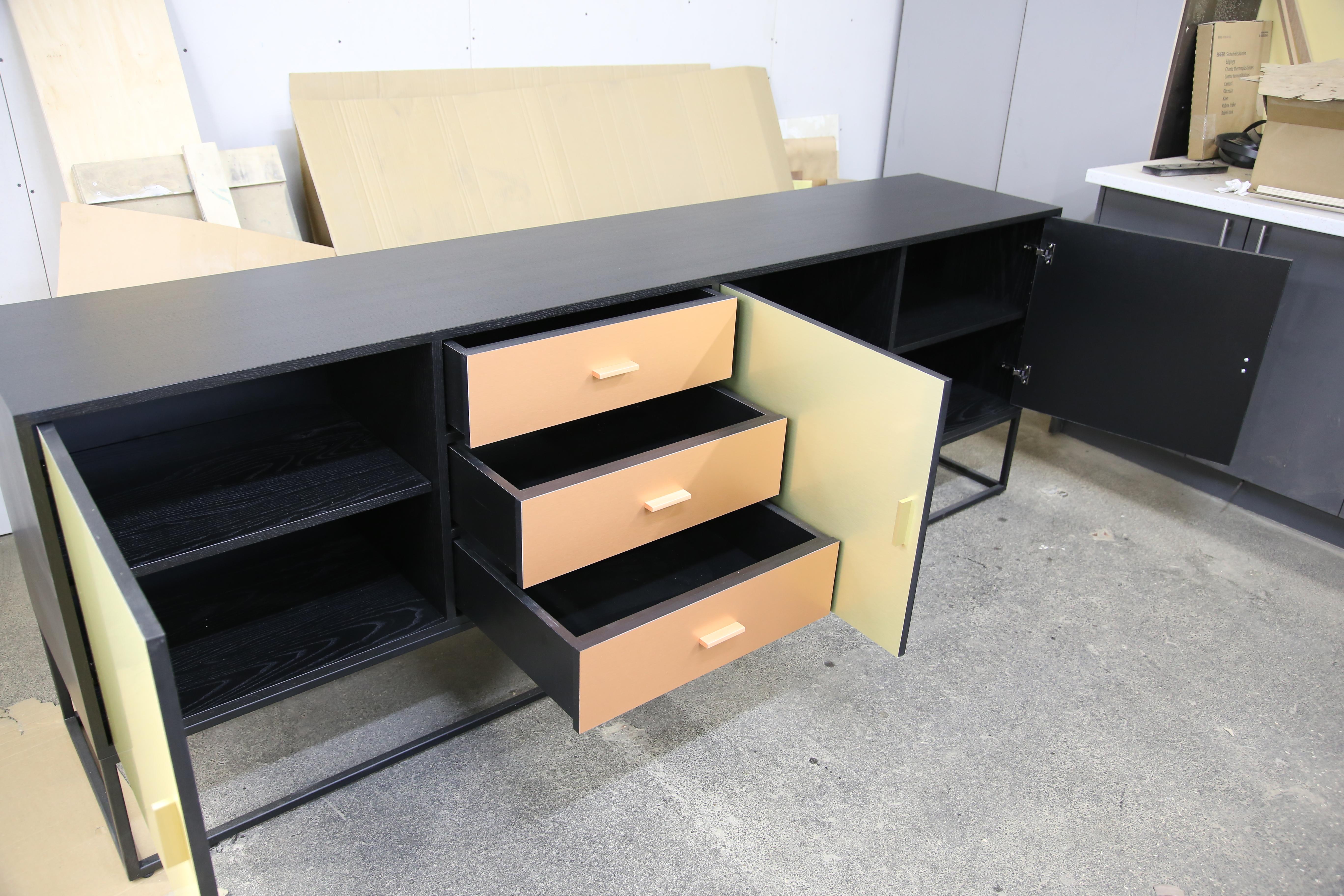 Contemporary Reykjavik Sideboard in Brass, Bronze and Copper For Sale 2