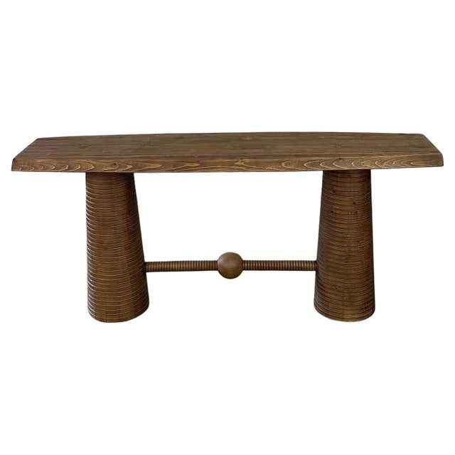 Contemporary Ribbed Console Table For Sale at 1stDibs