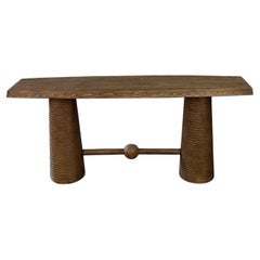 Contemporary Ribbed Console Table