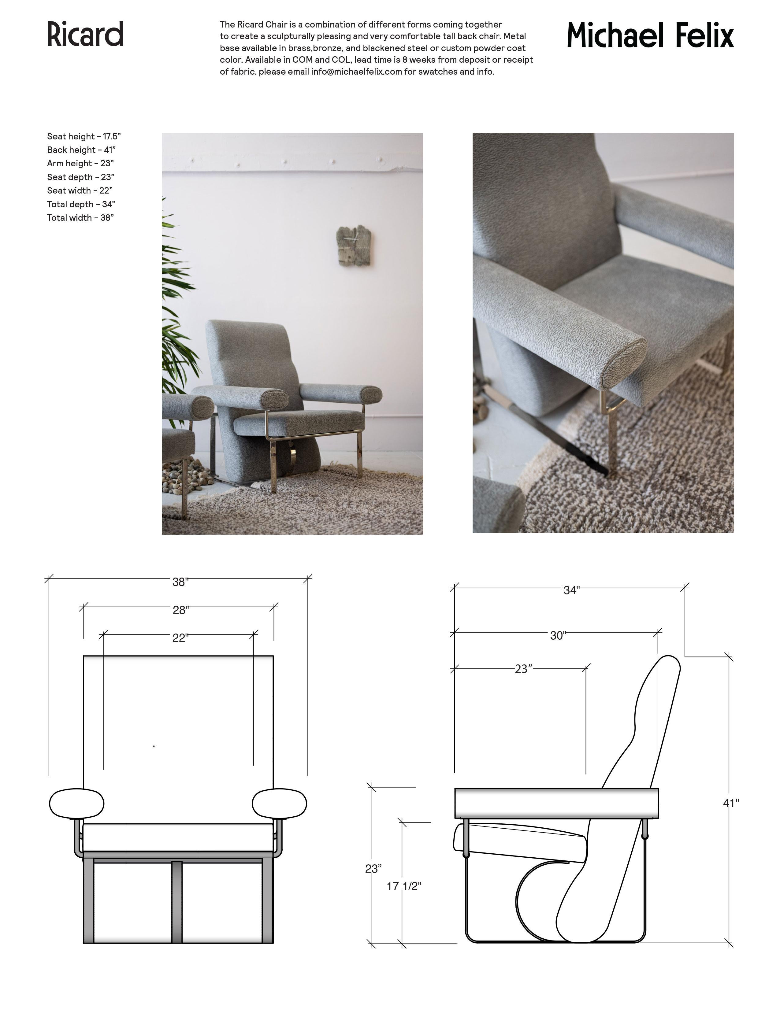 Contemporary Ricard Chair, Vorrätig im Zustand „Neu“ im Angebot in Los Angeles, CA