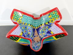 Contemporary Richard La Londe Signed Molded Art Glass Table Sculpture, 1990s