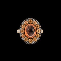 Anello contemporaneo Arteau Paris in oro e diamanti  Spessartiti