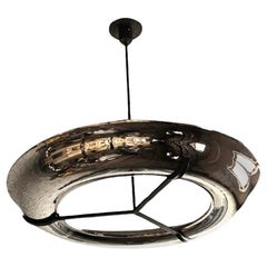 Contemporary ring pendant cupper vernickelt mit led