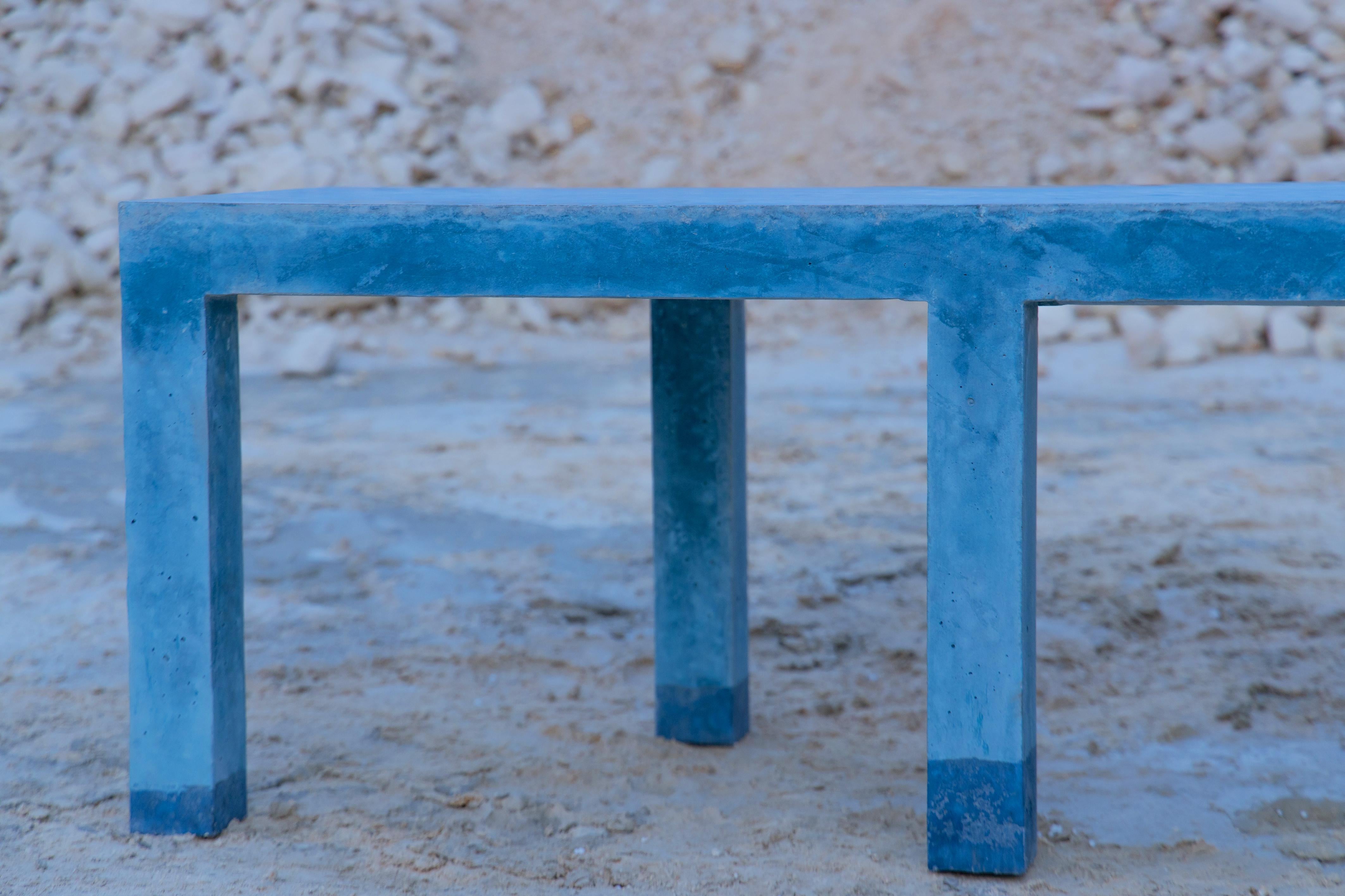 Maltese Contemporary Rita Bench in Recycled Concrete For Sale