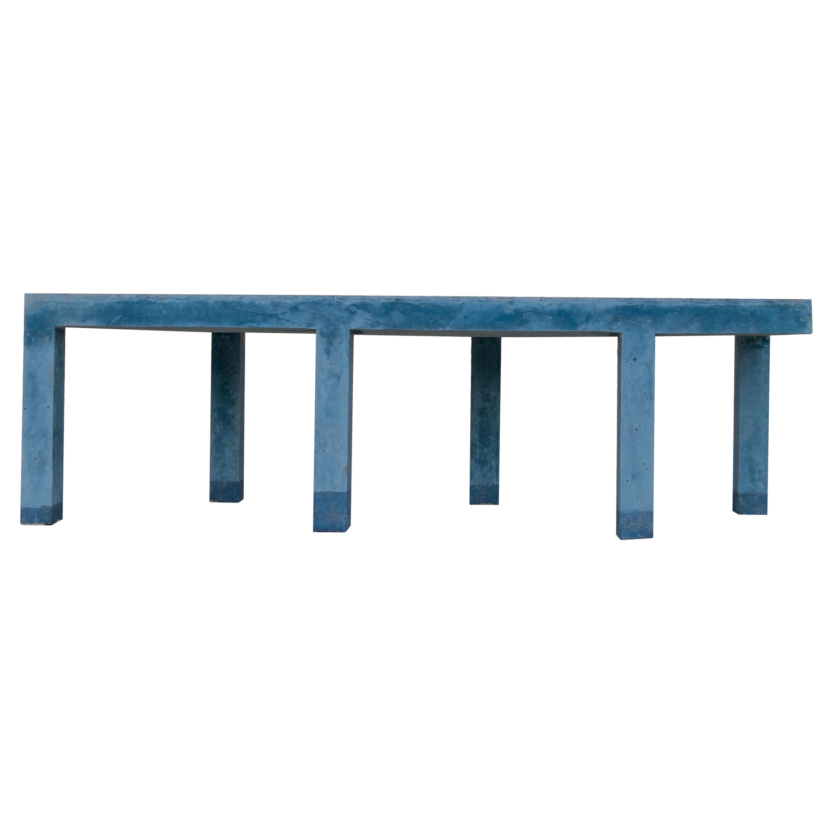 Contemporary Rita Bench in Recycled Concrete For Sale