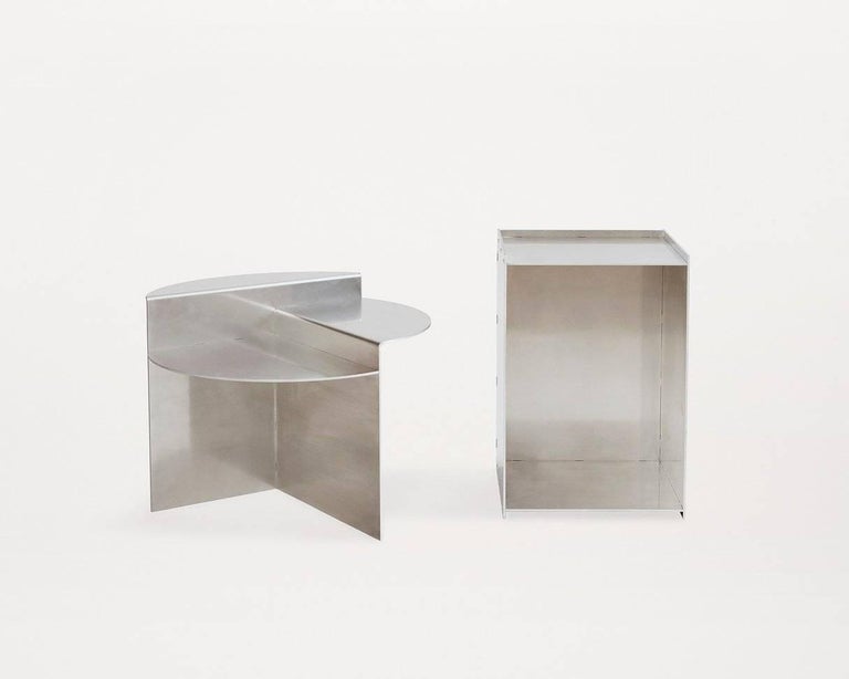 Lithuanian Frama Minimal Scandinavian Design Rivet Storage Aluminium Box Case Table For Sale