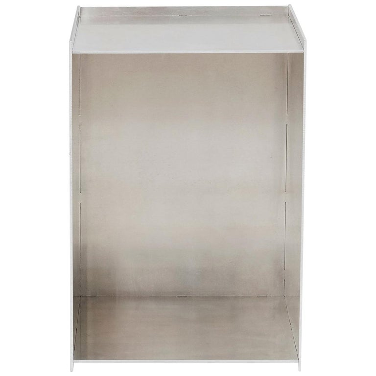 Minimal Scandinavian Design Riveted Table Storage Aluminium Box / Case by Frama. For Sale