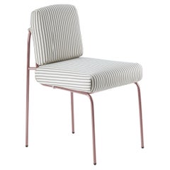 Chaise Riviera contemporaine en métal laqué lilas pour l'extérieur