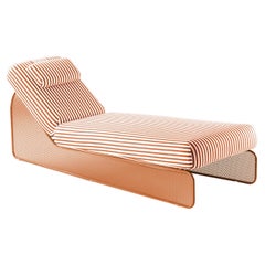 Contemporary Riviera Day Bed in Earth lacquered metal for Outdoors