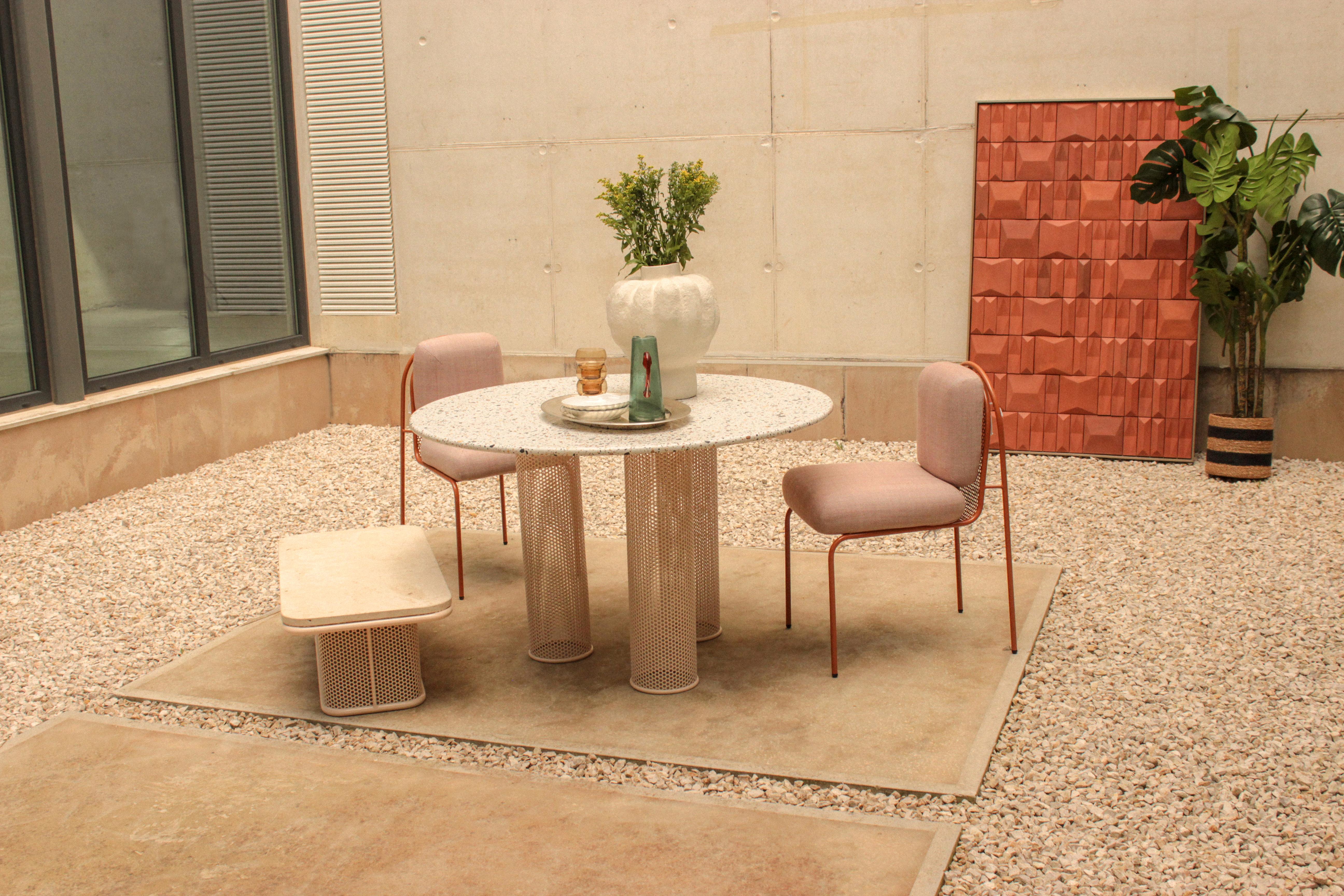 Metal Contemporary Riviera Rectangle center table in Sage lacquered metal for Outdoors For Sale
