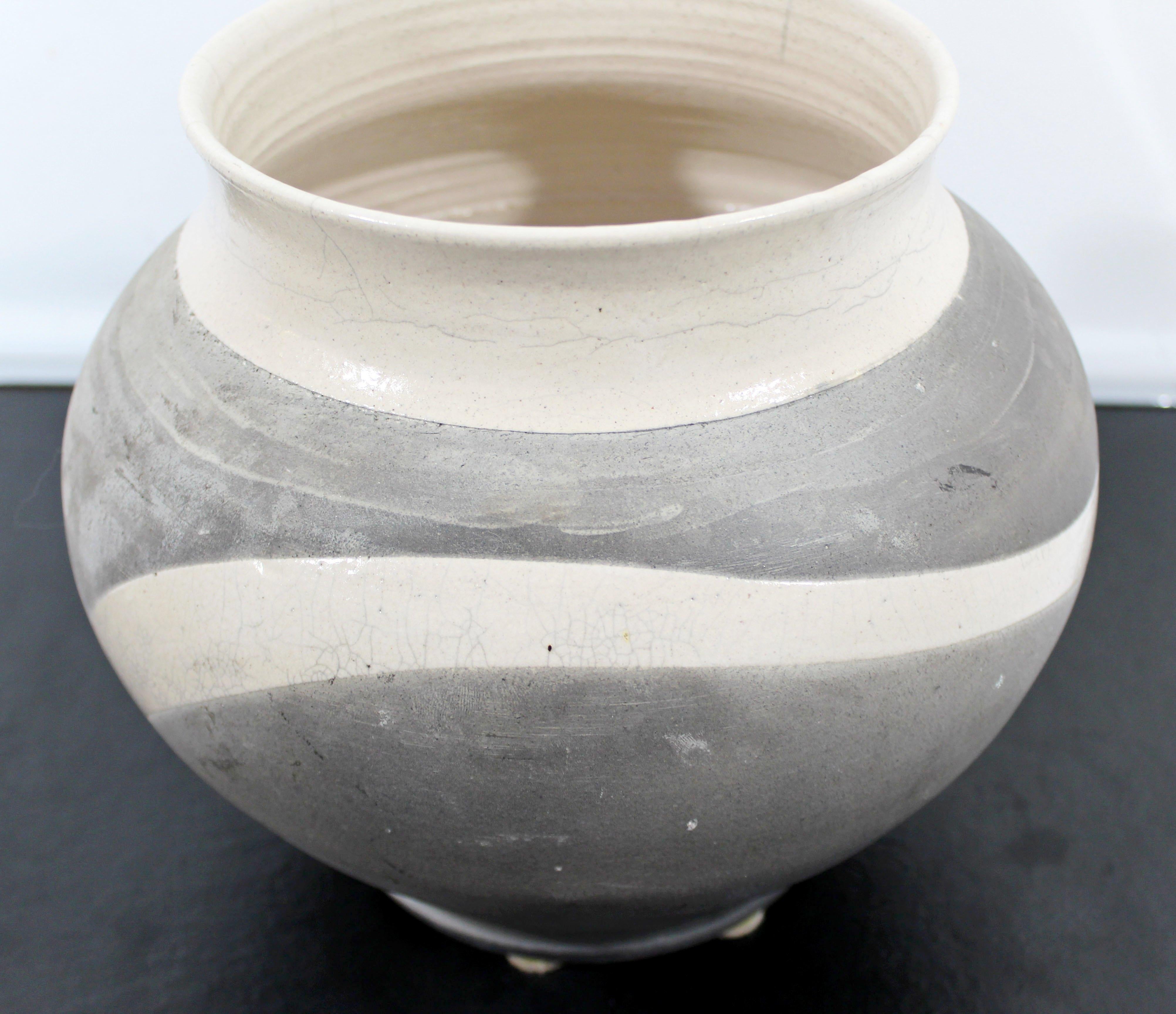 Late 20th Century Contemporary Robert Kidd Signed Dated Raku Ceramic Pottery, 1986