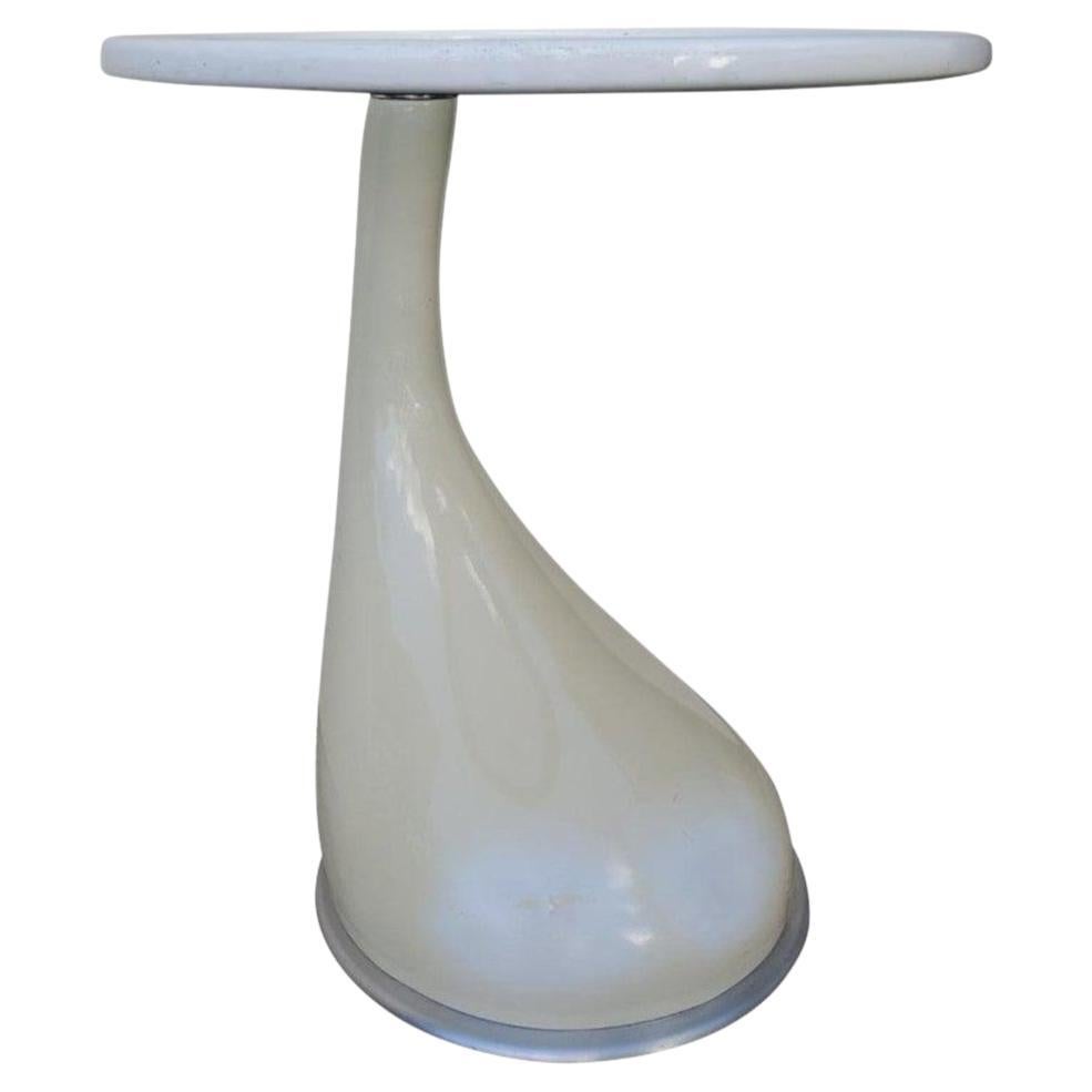 Contemporary Roche Bobois Lacquered Glass Top Side Table