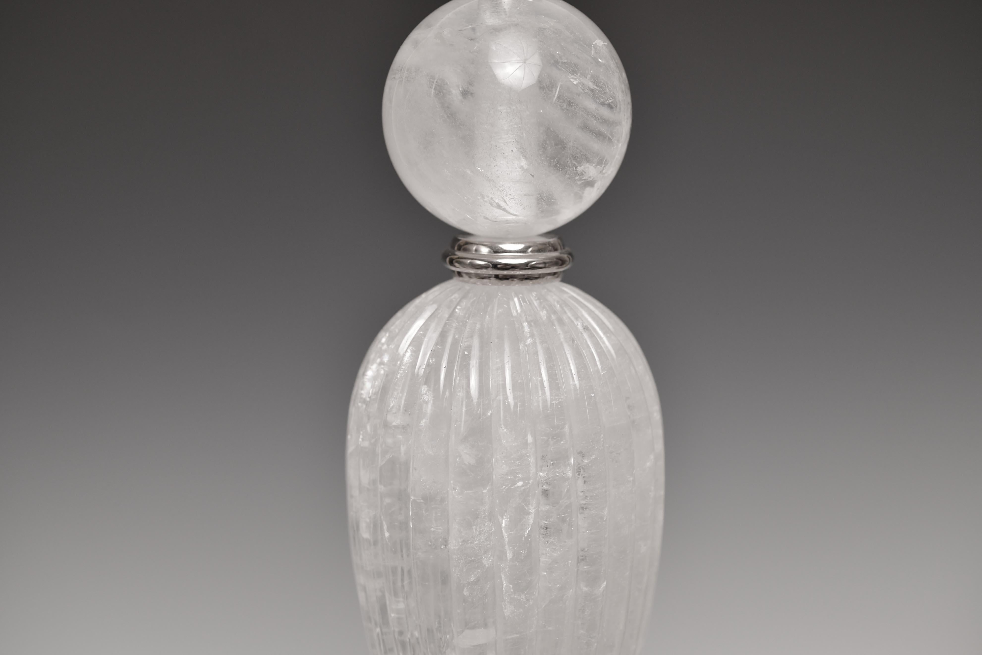 Lampes contemporaines en cristal de roche de Phoenix Excellent état - En vente à New York, NY