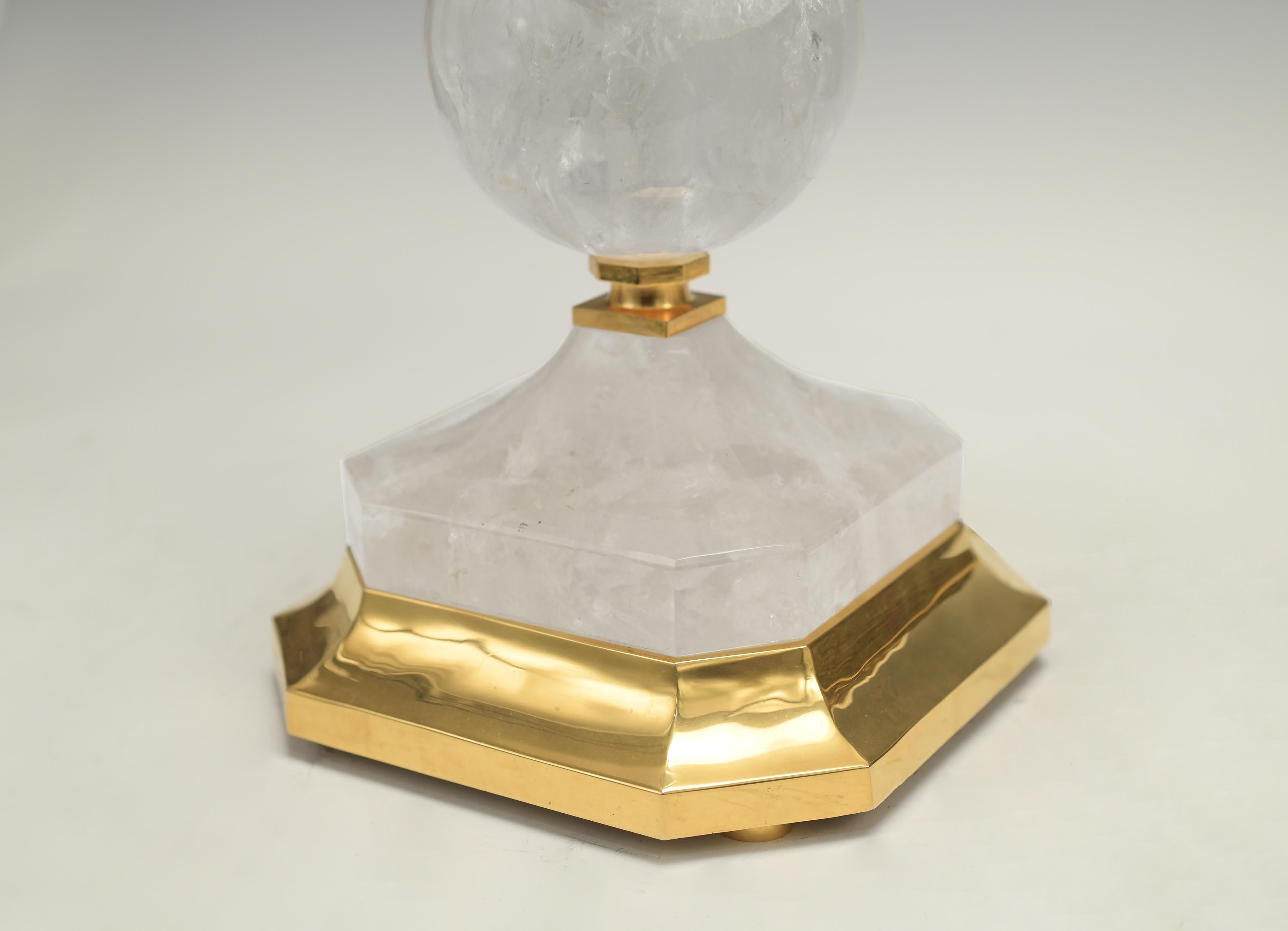 XXIe siècle et contemporain Lampes contemporaines en cristal de roche par Phoenix en vente