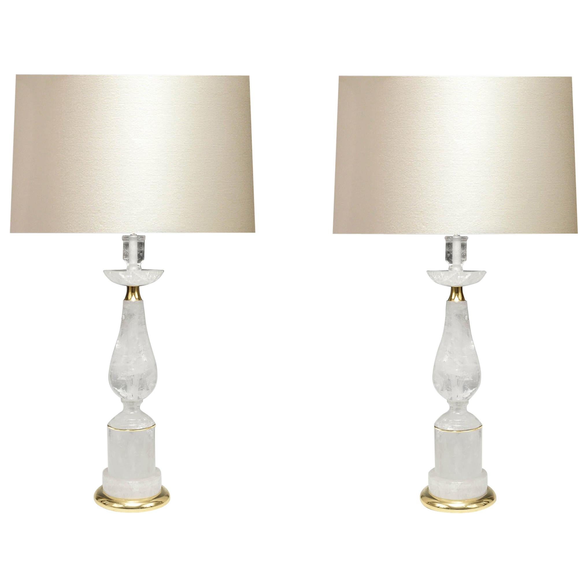 Lampes contemporaines en cristal de roche par Phoenix