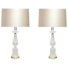 Lampes contemporaines en cristal de roche par Phoenix