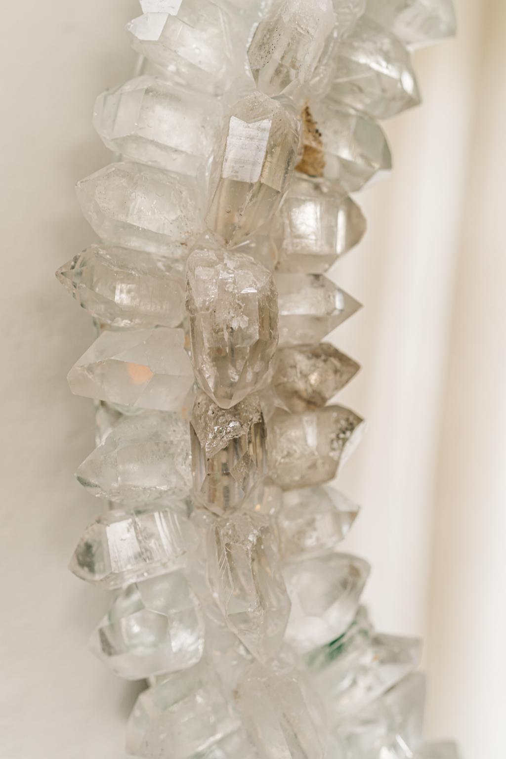 Contemporary contemporary rock crystal mirror/led light 