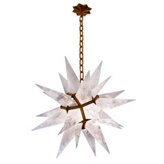 STAR20 Contemporary Rock Crystal Quartz Chandelier