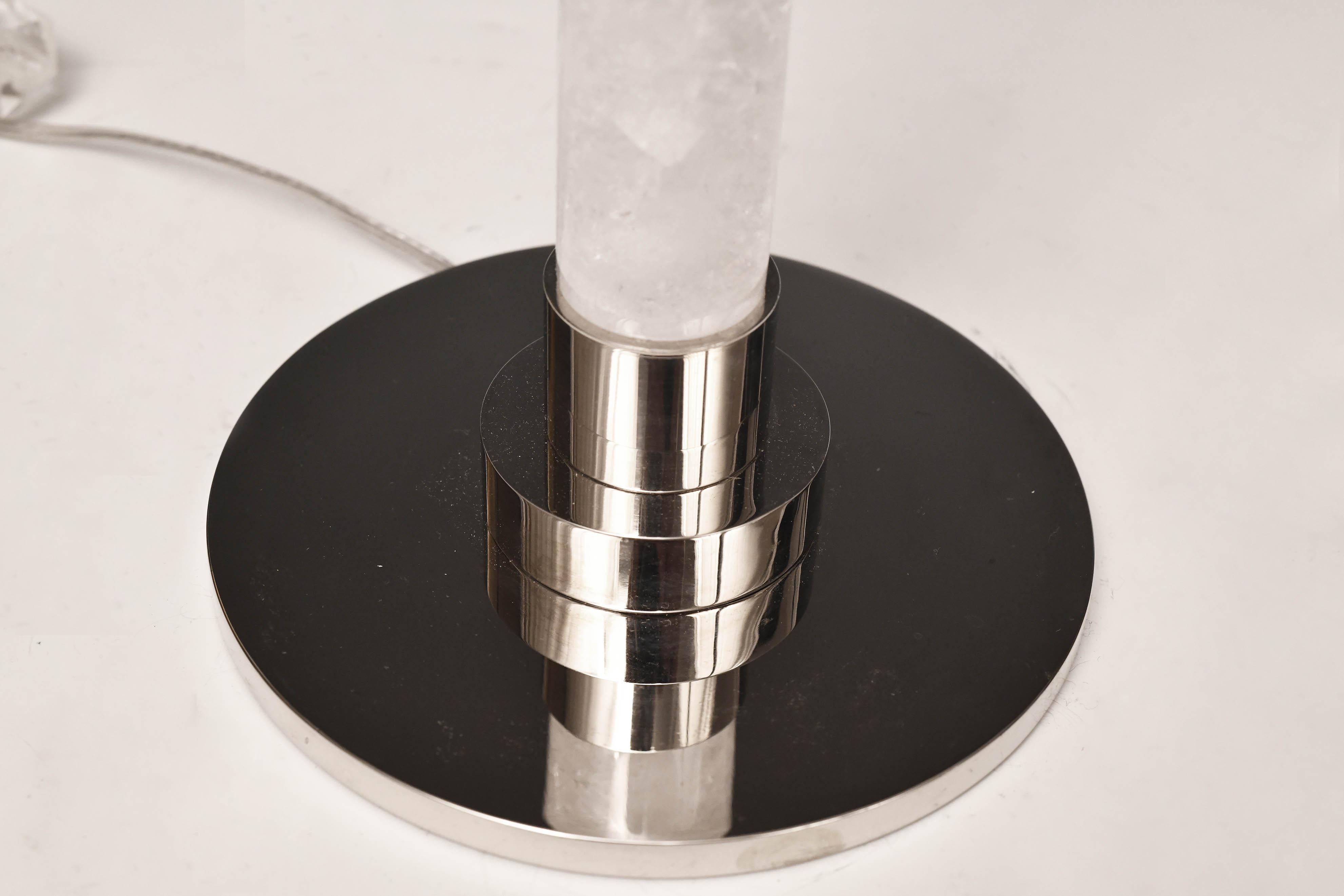 XXIe siècle et contemporain Lampes contemporaines en cristal de roche et quartz par Phoenix en vente
