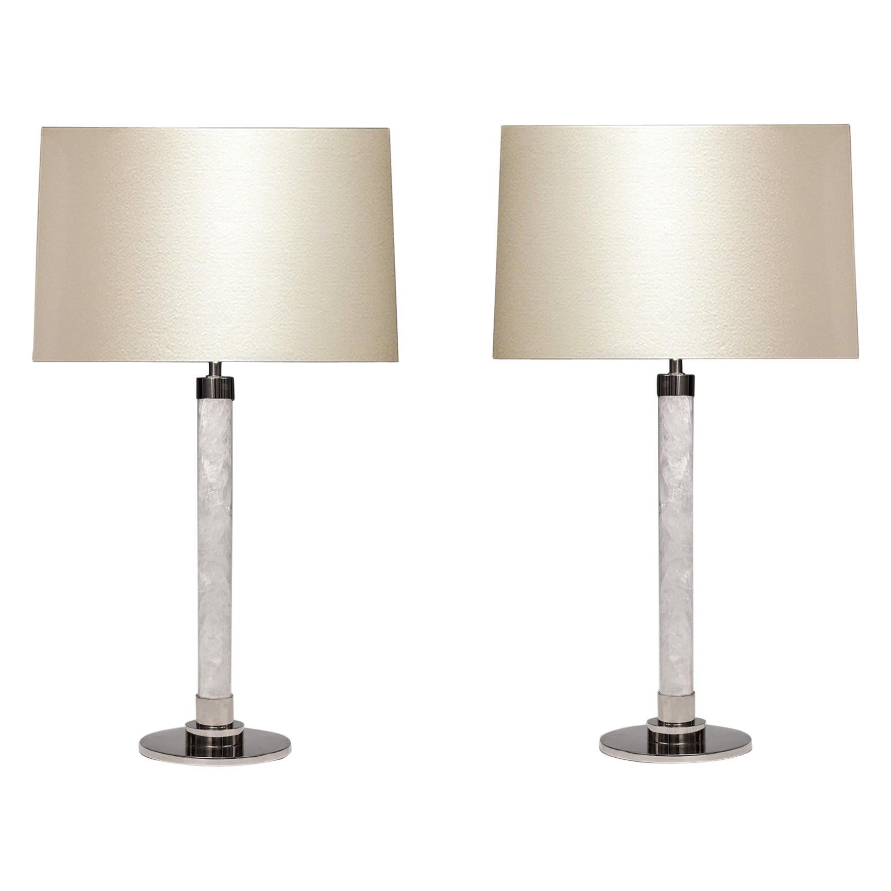 Lampes contemporaines en cristal de roche et quartz par Phoenix en vente