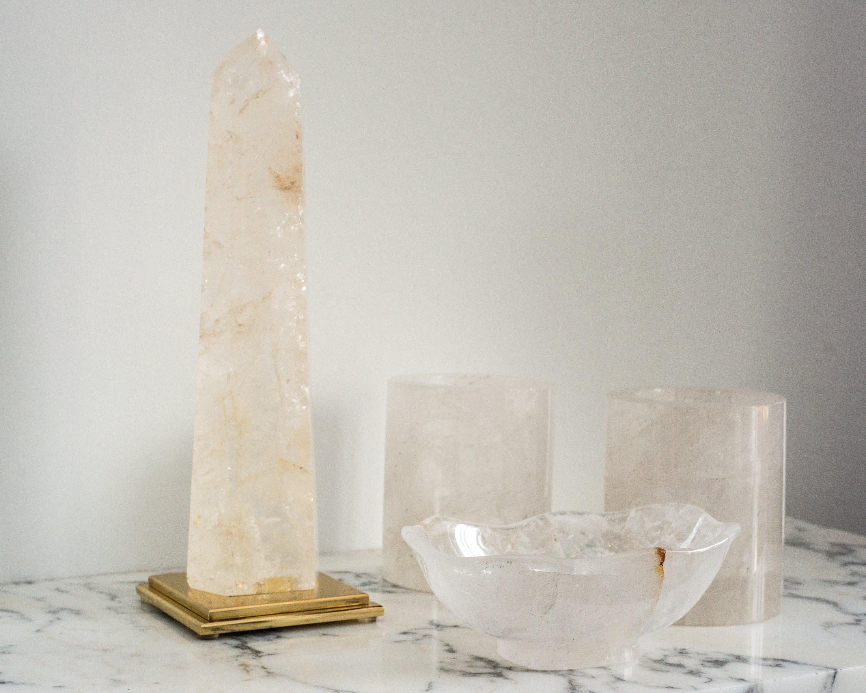 Contemporary Rock Crystal Votive In Excellent Condition In Toronto, ON