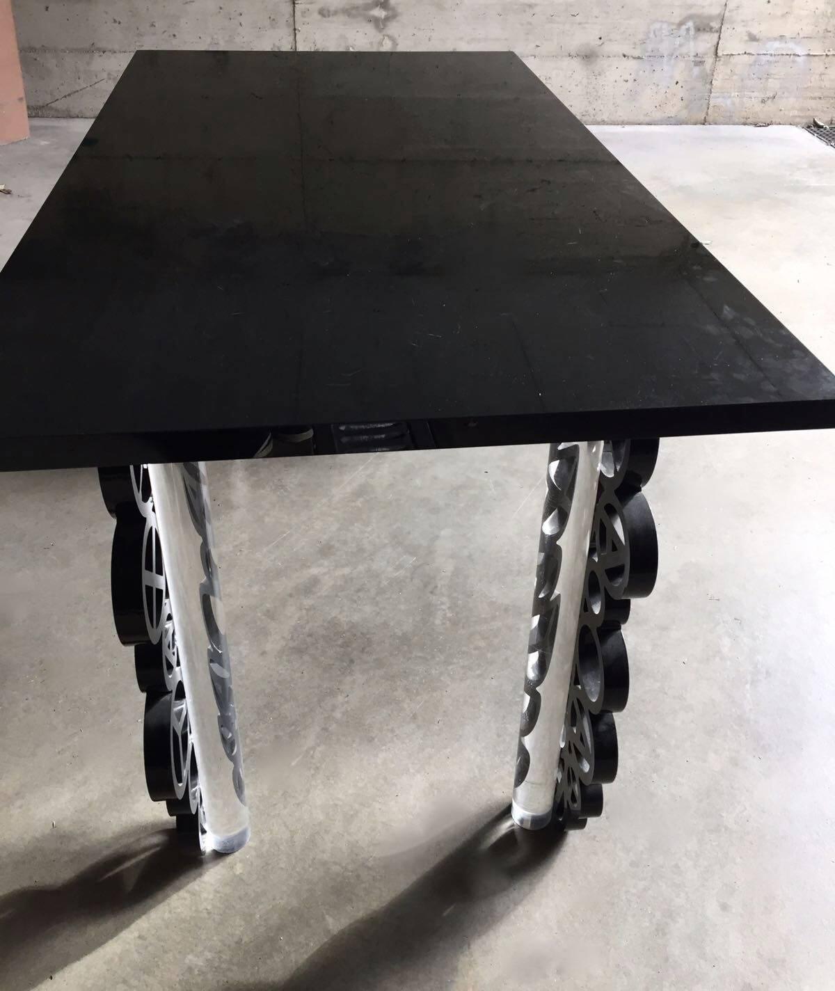 Italian Contemporary Rock Plexiglass Dinnig Table by Antonio Cagianelli, Italy, 2007