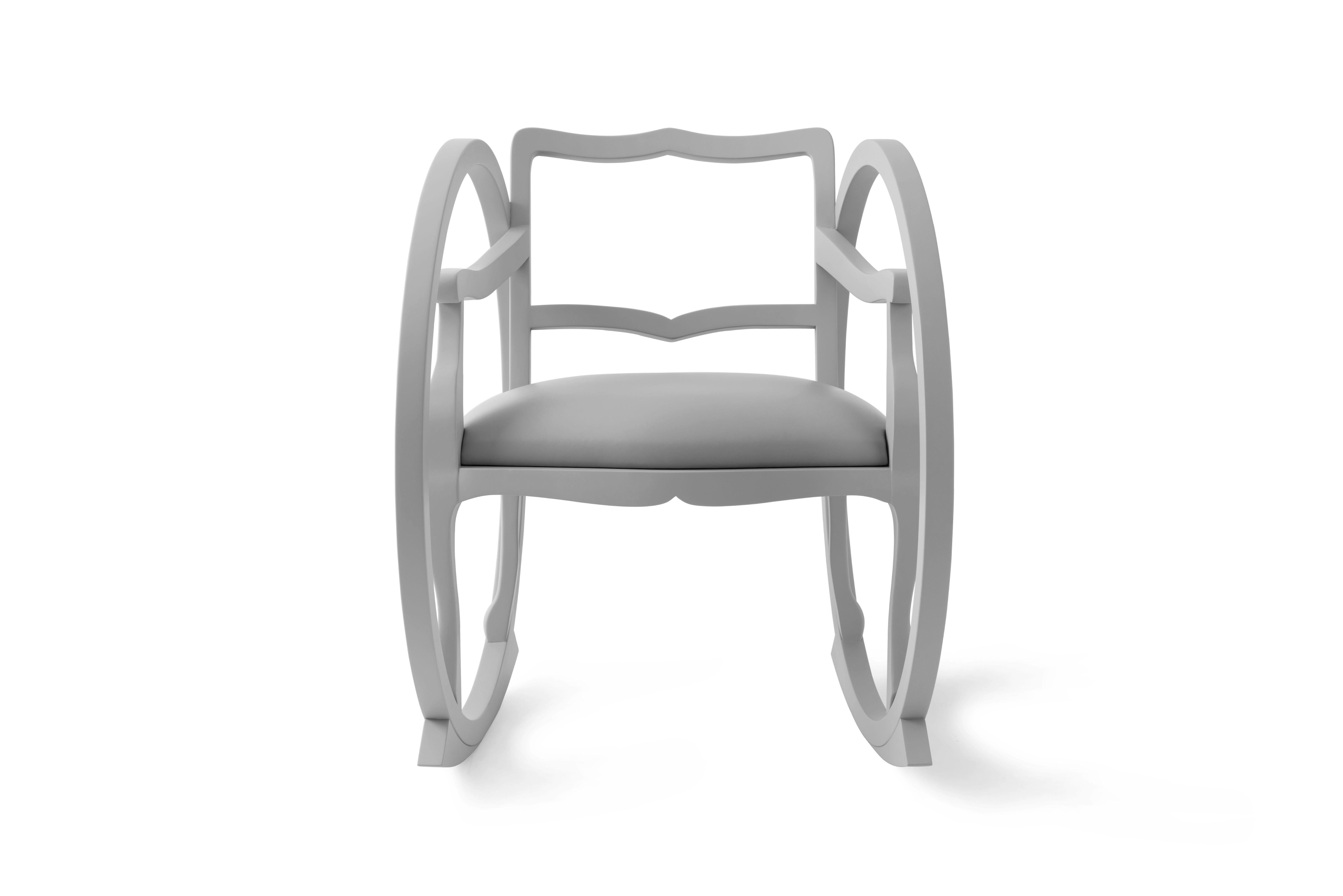 French Contemporary Rocking Chair Designed by Thomas Dariel