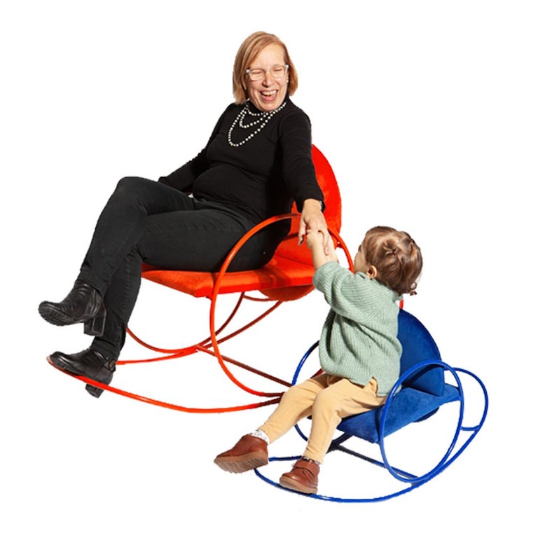 Contemporary Rocking Chair "Meneo” Designed by Ángel Mombiedro, Spain