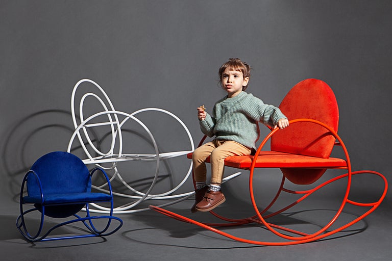 Contemporary Rocking Chair "Meneo" Designed by Ángel Mombiedro, Spain