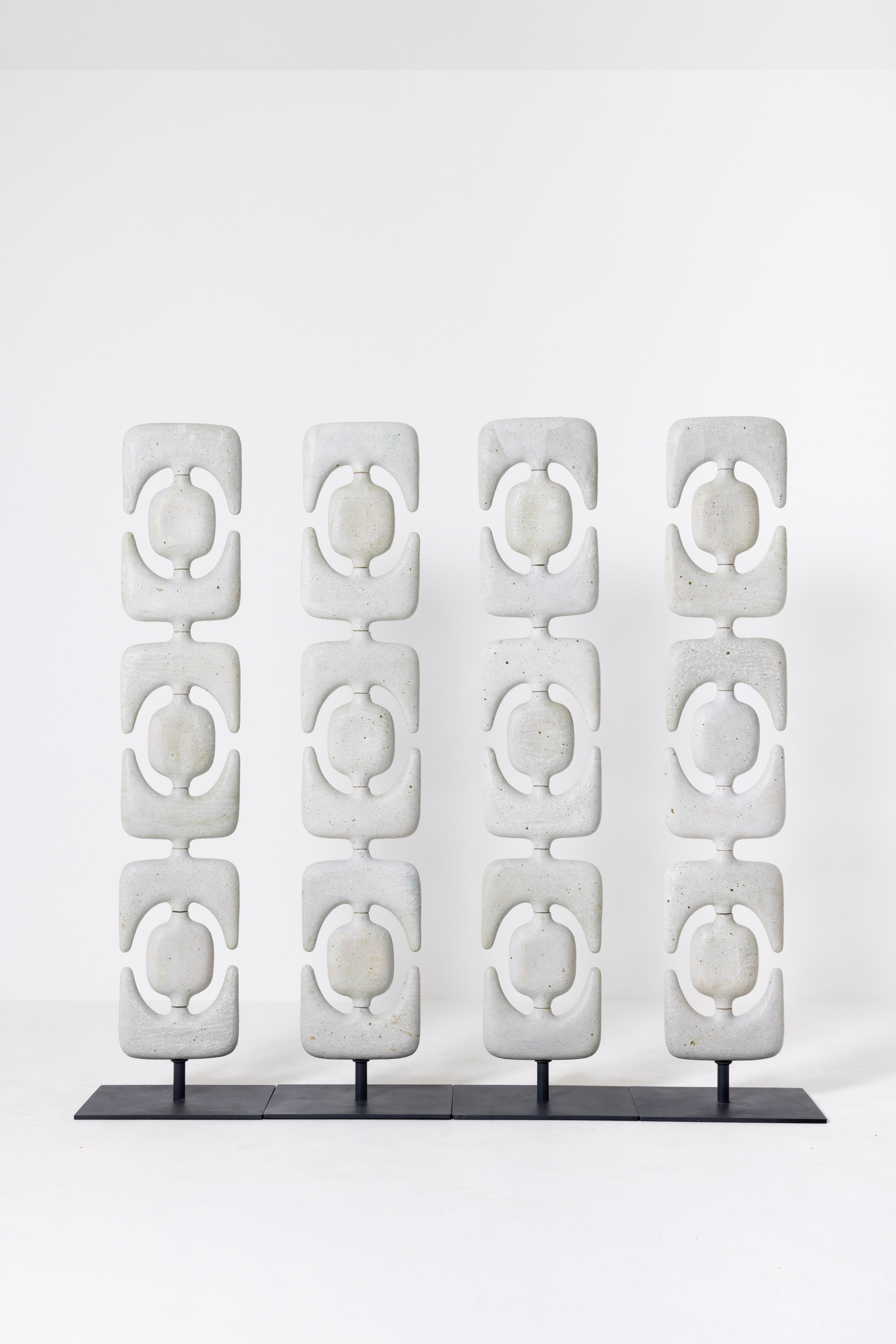 Mid-Century Modern Contemporary Room Divider / Screen Totem Sculptures For Sale
