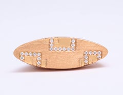 Contemporary Rose Gold and Diamond Ring