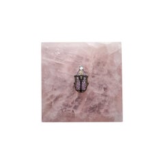 Contemporary Rose Quartz Box mit Sapphire Pavé Jewelled Insect