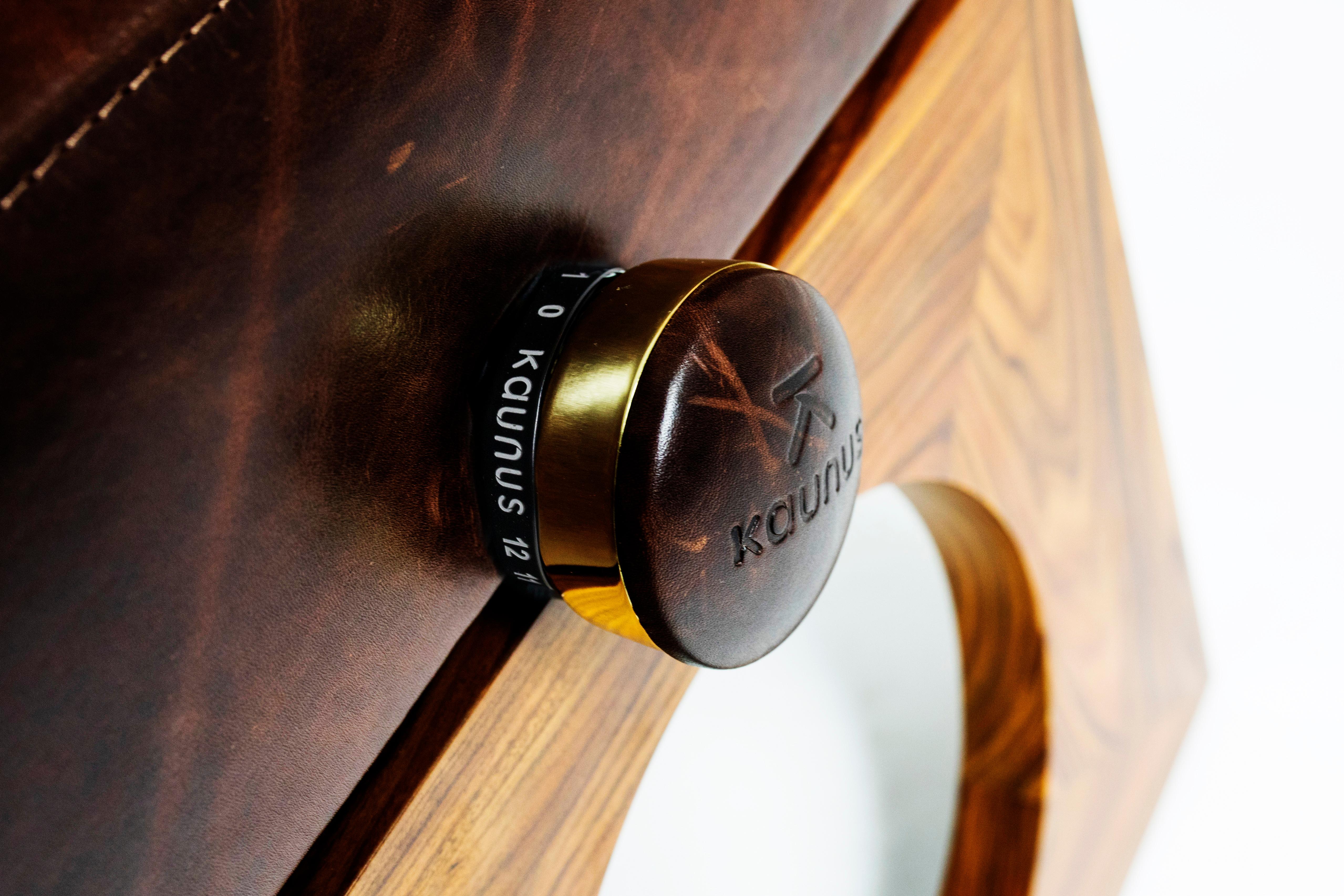 Each Mitsuko Piano Bench is unique and unrepeatable due to the texture, grain and natural coloring of the rosewood.

Personalization: Your Kaunus Piano Bench can be personalized by engraving a message, a name or date on the knobs, an exclusive