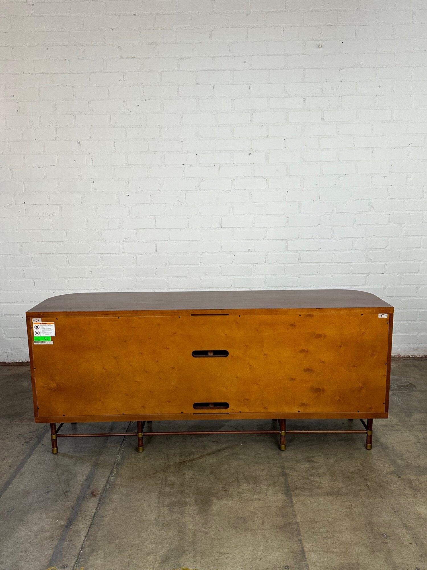 Mid-Century Modern Contemporary Rosewood Tambour Credenza