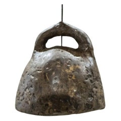 Lampe contemporaine en terre cuite brune de Willem Van Hooff