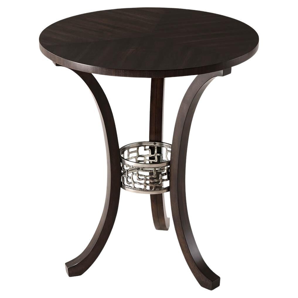 Contemporary Round Accent Table For Sale