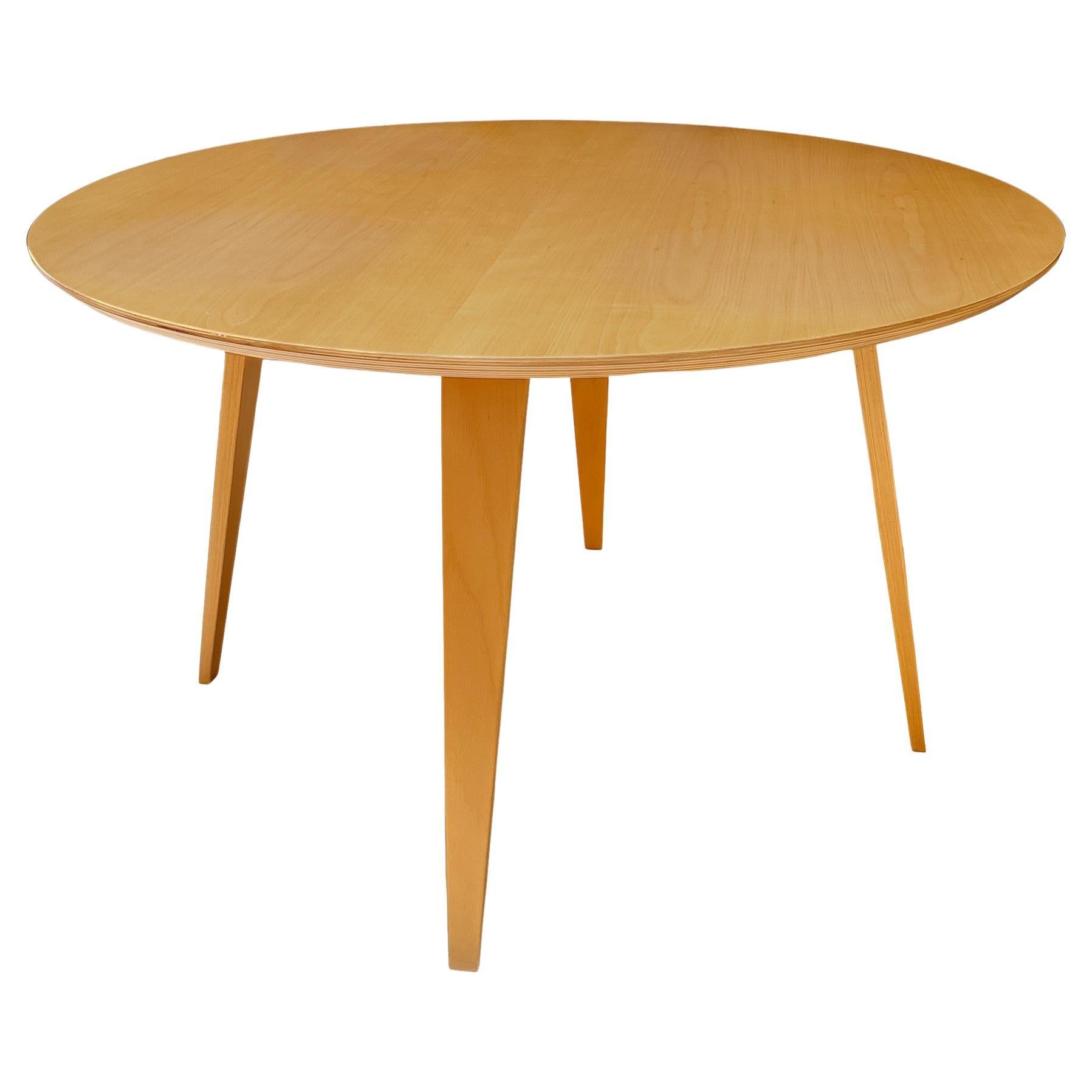 Tavolo da pranzo rotondo in faggio contemporaneo di Benjamin Cherner per Cherner Chair Comp in vendita