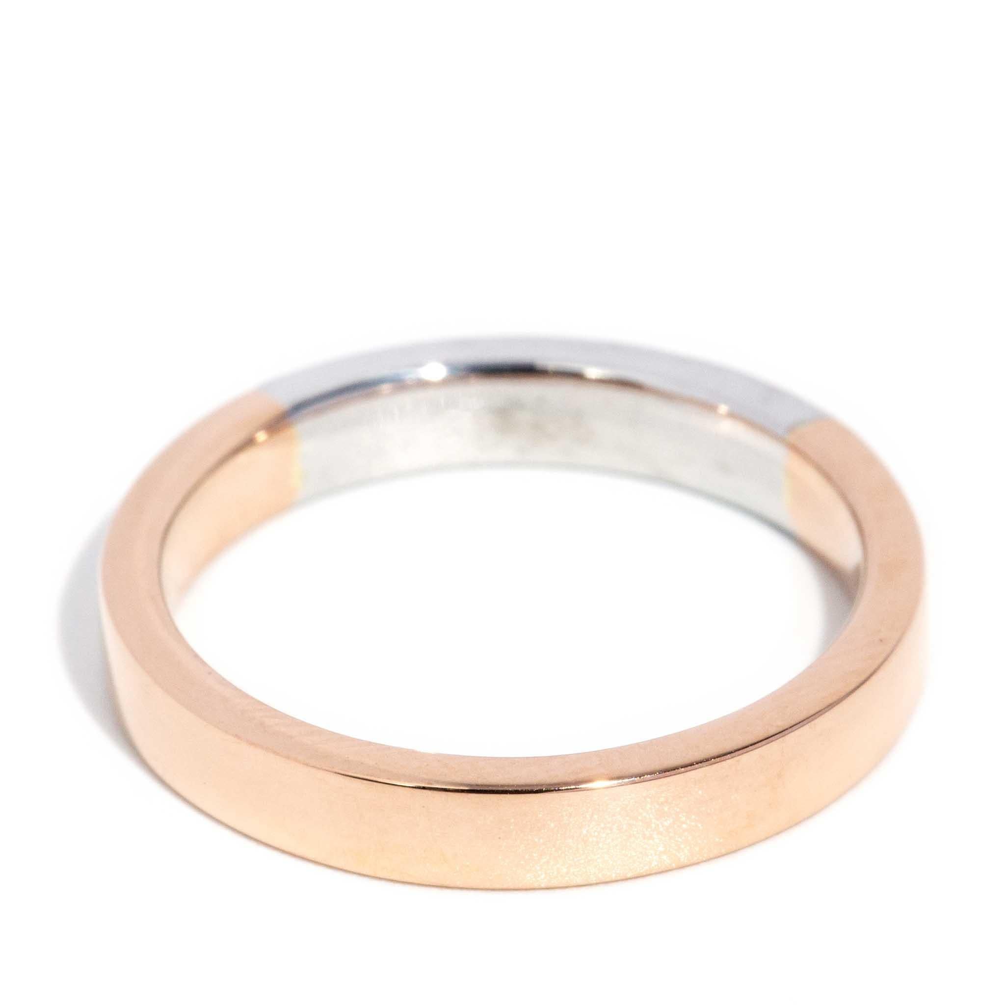 Contemporary Round Brilliant Diamond Band 18ct Rose & White Gold 2