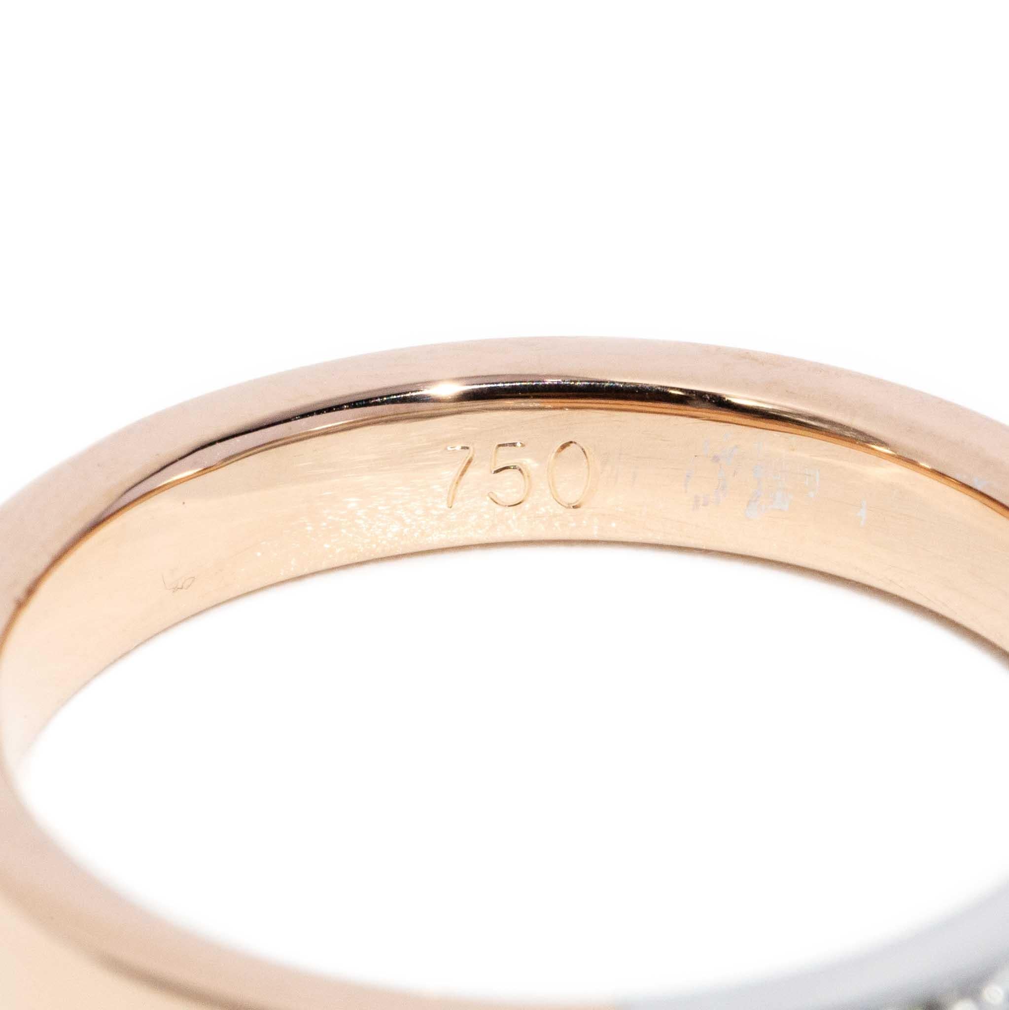 Contemporary Round Brilliant Diamond Band 18ct Rose & White Gold 3