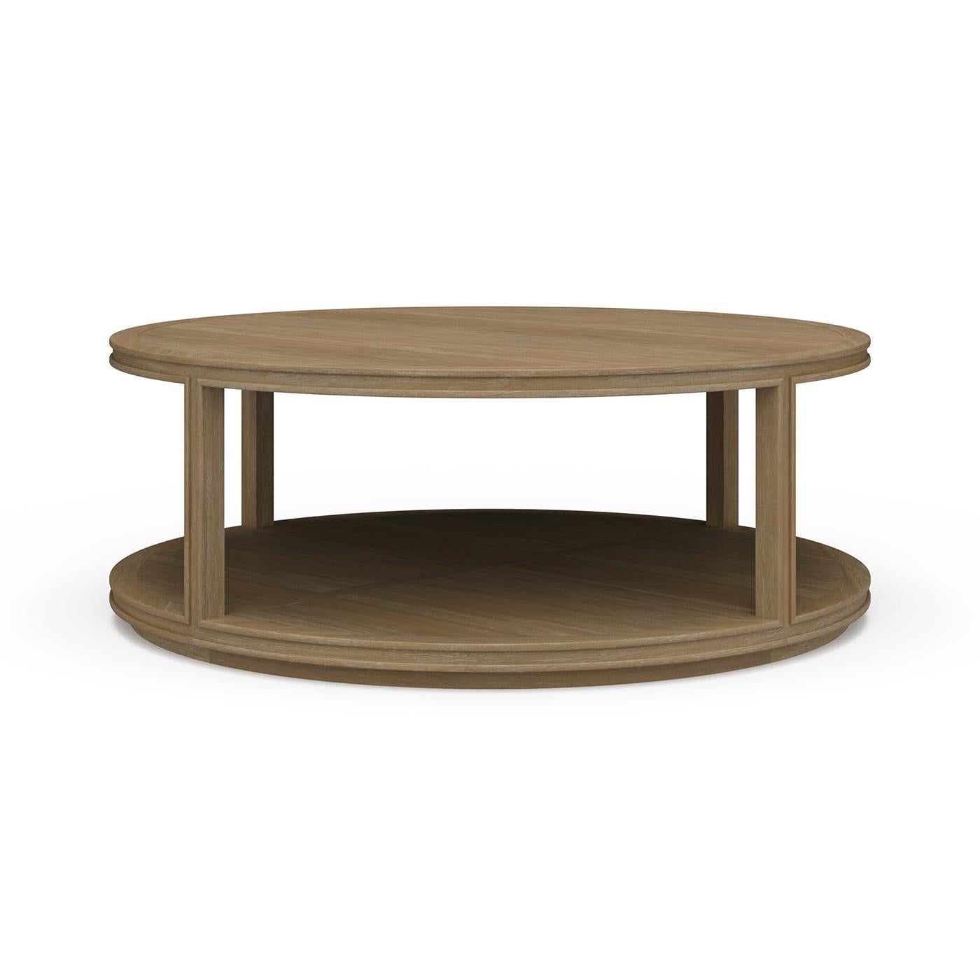 Minimalist Contemporary Round Coffee Table - 48