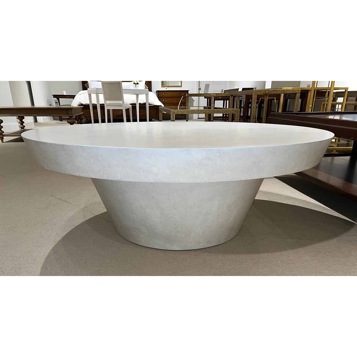 Contemporary Round Coffee Table In New Condition For Sale In Westwood, NJ