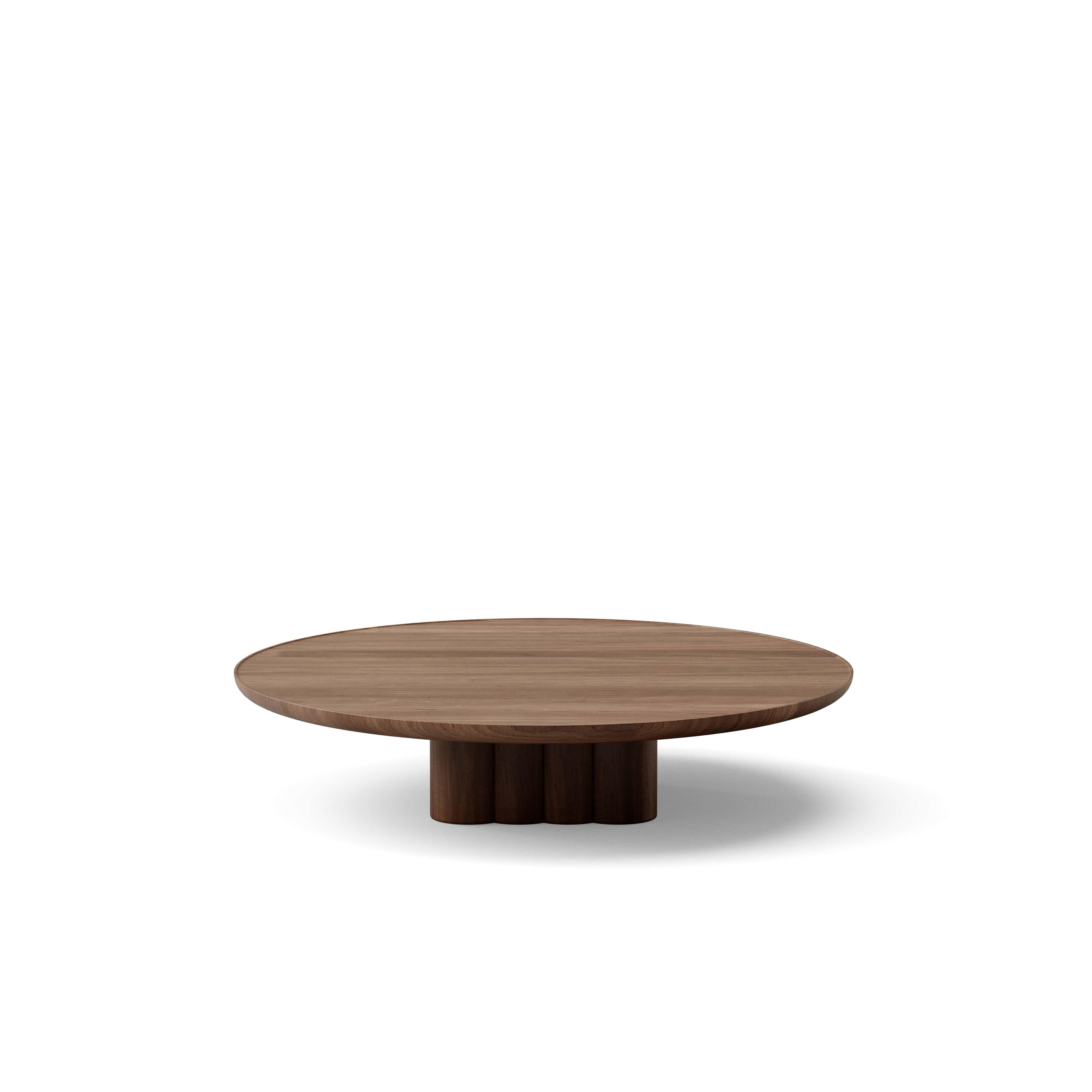 'Plush' Coffee Table designed by Jacob Plejdrup for DK3

Solid wood tabletop and legs
Handmade in Denmark

Model shown on main picture:
Wood: Lacquered Walnut
Table Height: 23 cm
Tabletop Dimensions: D. 110 cm

Table height
- 23 cm
- 29 cm

Tabletop