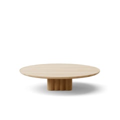 Runder zeitgenössischer Couchtisch Plush von DK3, Soap Oak, 130 cm