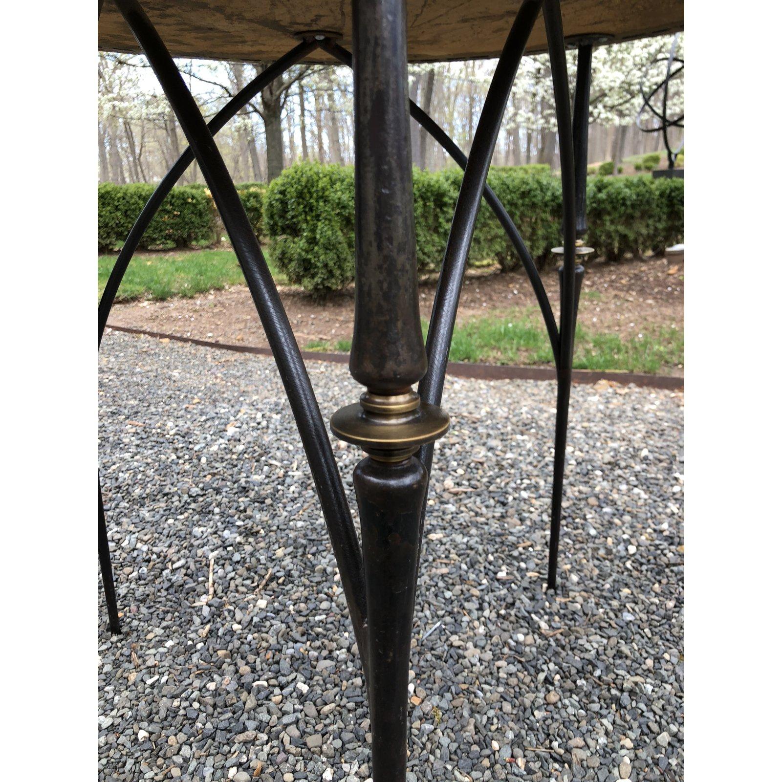 Contemporary Round Copper Center Dining Table 1