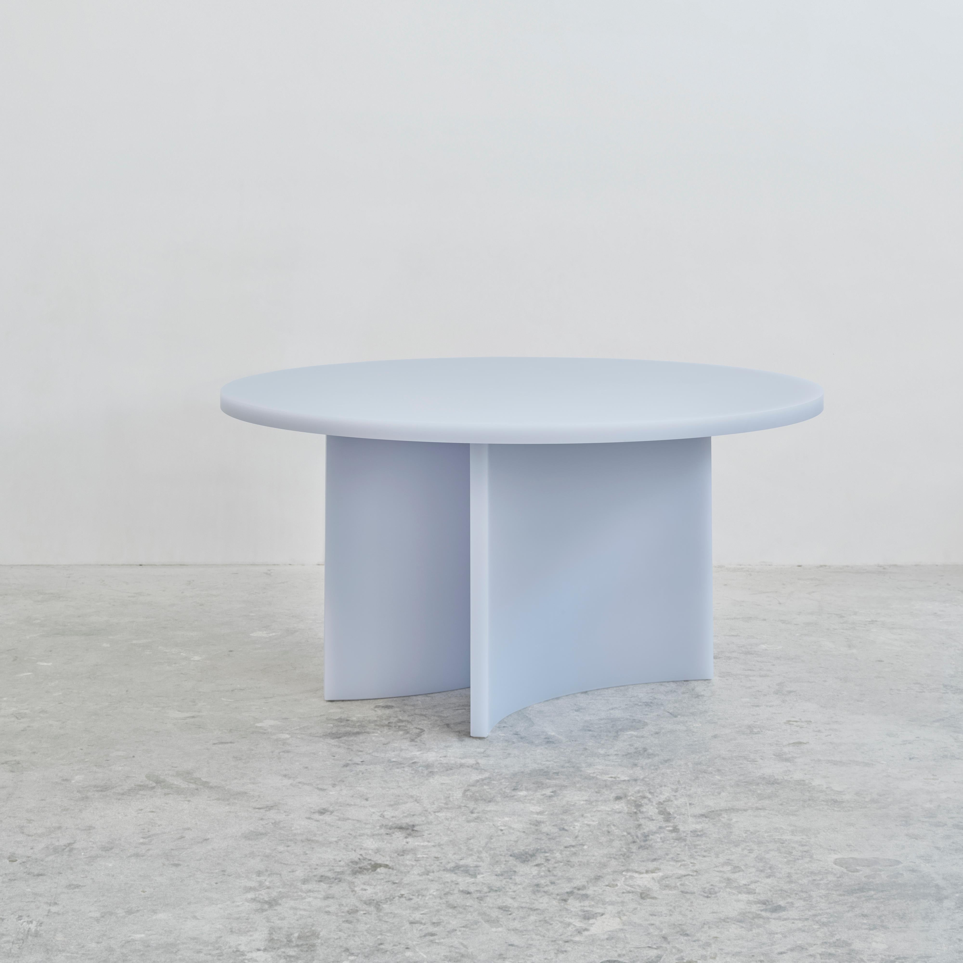 Modern Contemporary Round Dining Table by Sabine Marcelis, Resin SOAP Series, Lavender For Sale