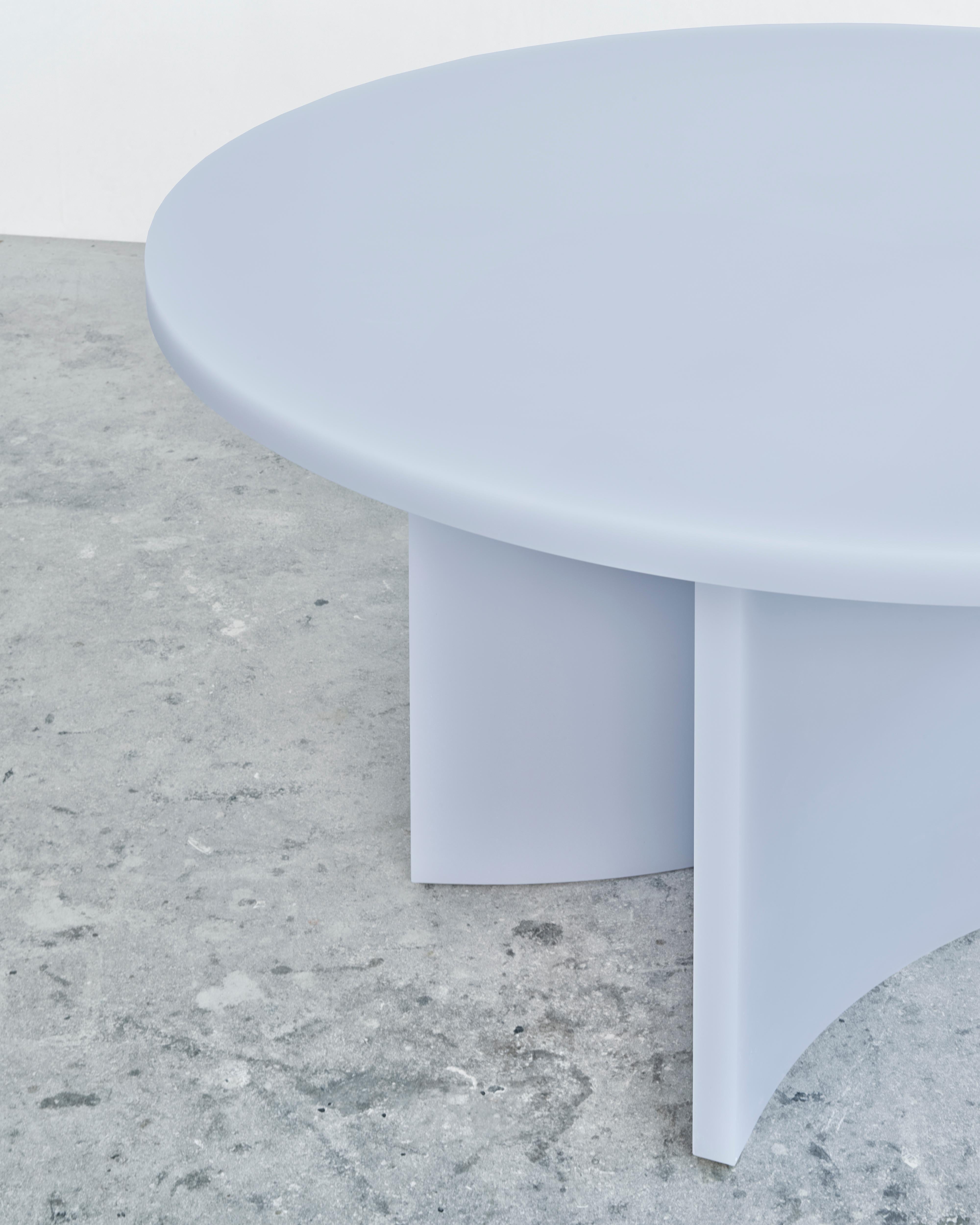 Dutch Contemporary Round Dining Table by Sabine Marcelis, Resin SOAP Series, Lavender For Sale