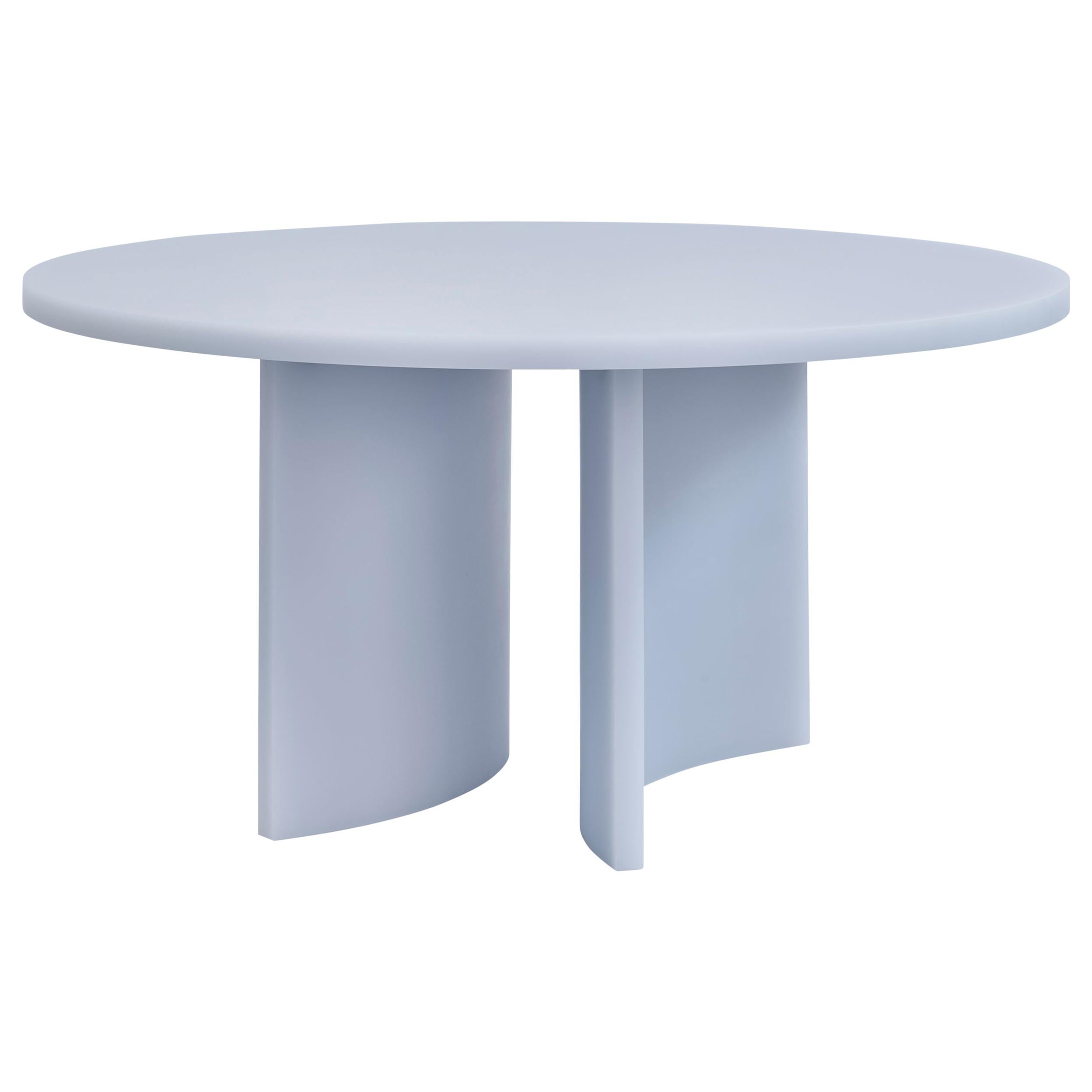 Contemporary Round Dining Table by Sabine Marcelis, Matte Resin, Ice Lavender